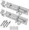 Pack of 2 - Gate Bolt Lock Shed Door Lock 8'' Heavy Duty Brenton Bolt as Garden Gate Lock Zinc Plate Galvanised for Extra Security