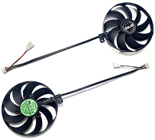 Ventilateur de rechange pour Asus RTX 2060s/2070/2080/2080s Dual EVO Snow Leopard Carte graphique pour PC de jeu (ventilateur droit)