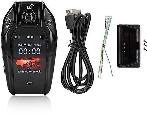 Clé Intelligente Universelle à éCran Tactile LCD TK800 +, Entrée sans Clé à Distance pour Tous les Boutons de DéMarrage et D'arrêT du Moteur (Le noir)