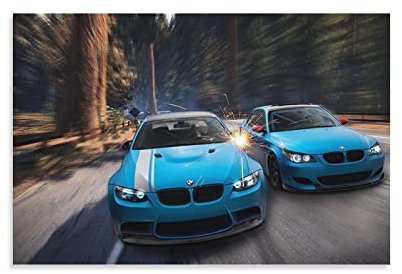 Auto-Poster BMW E92 M3 E60 M5 Poster Dekorative Malerei Leinwand Wandposter und Kunstbild Druck Moderne Familie Schlafzimmer Dekor Poster 60 x 90 cm