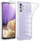 Phoona HandyHülle für Samsung Galaxy A32 4G Hülle mit 2 Stück Panzerfolie,Dünne Weiche TPU Silikon Transparent Stoßfest Schutzhülle für Samsung A32 4G Hülle Klar Kratzfest