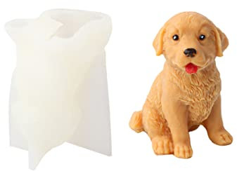 Xidmold Moule en silicone 3D pour chien - Moule à savon - Moule en silicone pour décoration de gâteau, chocolat, savon, bougies de cire de soja, artisanat (chien D)