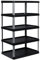 ARTECSIS Schuhregal schmal 5 Ebenen Schwarz I Schuhablage aus Kunststoff 49,5x34,5x82,5cm