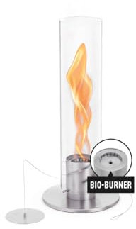 höfats - Spin 900 Argent Nouveau MODELE durée de Combustion prolongée grâce à Technologie de Combustion - cheminée au bioéthanol Liquide pour l'intérieur et l'extérieur, feu de Table Acier Inoxydable