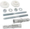 AERZETIX - C67232 - Kit di fissaggio (10 pezzi) per lavabo sospeso vite/prigioniero Ø8x100mm a doppia filettatura - tassello Ø12x60mm in poliammide - lavello sanitario calcestruzzo mattone