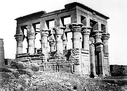 EfeMir Poster Und Drucke Abstraktes Gemälde Berühmte Gemälde Trajans-Kiosk in Philae Nubia Egypt von Félix Bonfils für Schlafzimmer Home Decor 60x90cm
