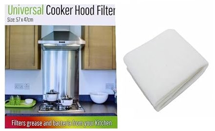 Cooker Hood Filter Universal Grease Carbon Extractor Paper Anti Odour Cut To Size Kitchen Oven Chimney Hoods Filters For Oil Smoke Dust Charcoal Removal For Home Restaurant Disposable 57x47cm (1 Pc)