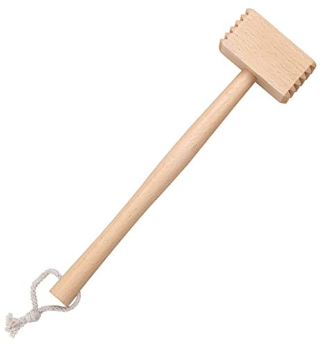 DELURA Food Hammer ld Wood Knock Loose Beef Mace Steak Tender Long Handle Meat Beat Hammer Kitchen Tenderizer Gadgets Hammer