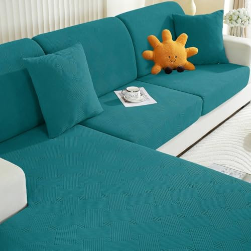 Ystyle Housse Assise Canapé, Housse Coussin Canape Extensible, Housse Dossier Canapé, Protection Meubles Couvre pour Canapé, Housses De Coussin De Siège De Canapé (3 Places, Turquoise)