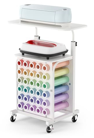 Rollwagen und Ablagetisch für Cricut – Organizer und Aufbewahrung, kompatibel mit Cricut-Maschinen