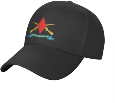 CIZIEOE Baseball Kappe Army - 5th Infantry Division - SSI w Br - Ribbon X 300 Baseball Cap schwarz Damen Cap Herren Geschenk