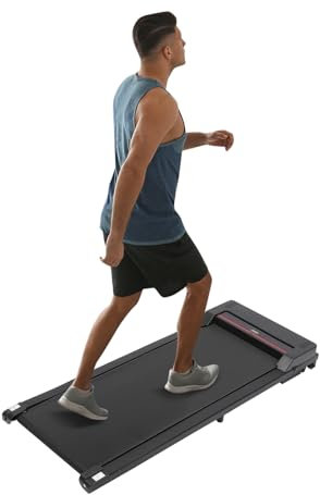 Untertisch-Laufband, leise, motorisiertes Laufband für zu Hause/Büro, Keine Installation erforderlich, Laufband für zu Hause bis zu 130 kg, mit Fernbedienung und LCD-Display