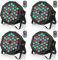 U`King 4PCS Wiederaufladbar LED Par Strahler, RGB 36 LED Bühnenlicht mit Fernbedienung und Timing für Hochzeit DJ Disco Events Indoor Outdoor Tanzparty Kirche Live