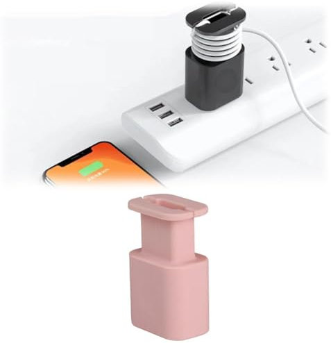 2 in 1 Silicone Charger Protector with Cord Wrap,Silicone Charger Protector,Data Cable Winder Anti-Break Protection for USB-C Fast Charging Cable,Charger Winder Compatible with 18W/20W Charger