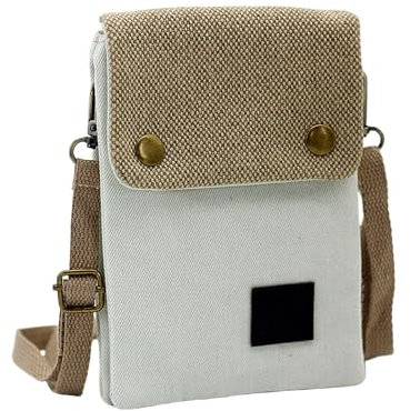 Leichte Crossbody Umhängetasche, Handytasche Zum Umhängen, Handy Umhängetasche Damen, Handy Tasche Damen Multifunktionale Damen Handytasche Mit Schultergurt für Alltag Schule Einkauf(Cowboy White)
