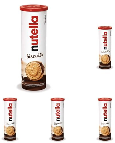 Nutella Biscuits Tubo - Croccanti Biscotti con un Cremoso Ripieno di Nutella, con Farina di Frumento e Zucchero di Canna, Ideali come Colazione, Snack e Merenda, 1 Confezione da 830 gr