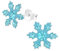 Monkimau Schneeflocke Kinder Ohrringe | mit Kristallen 925 Silber | Mädchen Ohrstecker Schmuck | Hypoallergen & Nickelfrei | Kinderohrringe Geschenkidee