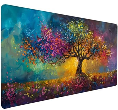 Schreibtischunterlage, Mauspad mit Leder und Rutschfester Wildleder, Mousepad Multifunktionales Mousepad Laptop Schreibunterlage, Tisch-Schutz Unterlage für Büro/Home 800x400x3mm, Farbe Anlage F-8