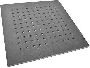 SEZAM Grille de four en fonte avec trous - Grille de four en fonte - Compatible avec poêle de cheminée - Grille de four - Grille à charbon - Grille d'angle - Différentes dimensions (40 x 40 cm (39,5 x