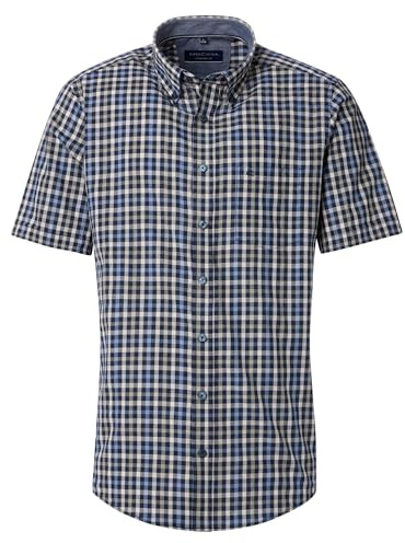 CASAMODA Freizeithemd Kurzarm kariert Comfort Fit Grün XL