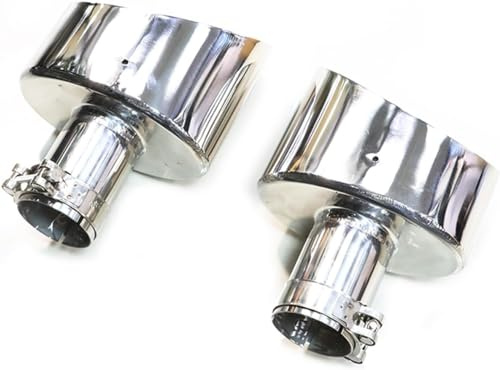 GwwEi6 Terminale Scarico Auto per Audi A3 A4 A5 A6 A7 Up RS3 RS4 RS5 RS6 304,Tubo Terminale Scarico Posteriore in Acciaio Inossidabile Marmitta Tubi finali Auto,G/Silver