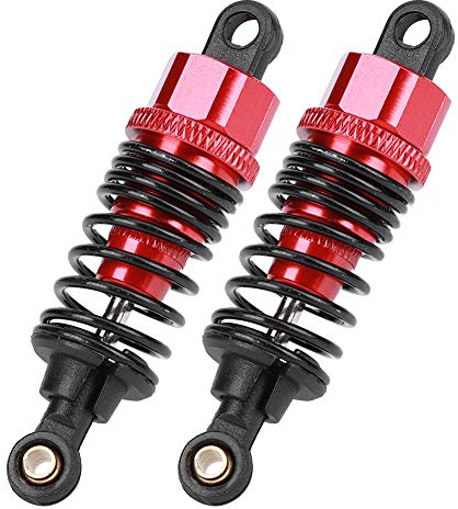 Culnflun RC -Auto Stoßdämpfer Dämpfer, 2pcs Metall Red Stoßdämpfer Dämpfer für 1/10 RC -Automodellzubehör 60 mm 85 mm 100 mm (60MM)