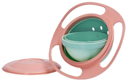 GNAUMORE Gyro Bowl Anti Spill Bowl,Non Spill Feeding Toddler Gyro Bowl,Magic Gyro Bowl Anti Spill Baby Bowl,Unspillable Snack Toddler Bowl,Gyroscopic Leak Proof Bowl,360 Degrees Gyro Bowl