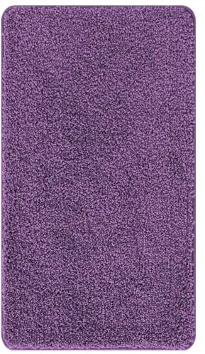 vidaXL rutschfeste Badmatte Lila 70 x 120 cm PP, rutschfeste Badematte, moderner Badezimmerteppich, maschinenwaschbar, strukturiert, langlebig, gemütliches Wohnaccessoire