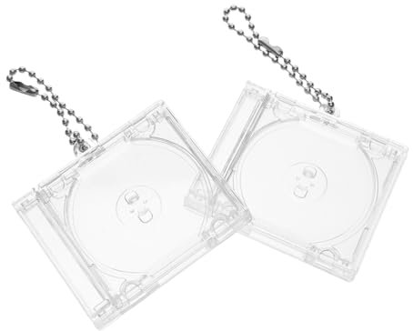 Abaodam 2stücke Mini Cd Schlüsselanhänger Aus Acryl Für Fanartikel Leere Mini Album Aufbewahrung Dekorativer Schlüsselbund Persönliches Keepsake Für Musikliebhaber