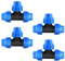 Wzzy Gurden Pieza en T de PE para tubería de 20 mm x 20 mm x 20 mm, conexión atornillada PN16 DVGW para agua potable certificada – 4 unidades, para tubería de agua para tuberías PE80 PE100, para