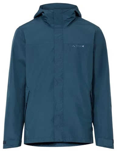VAUDE Sportliche Jacke für ambitionierte Wandertouren, verstellbare Kapuze und UnterarmreiÃŸverschlüsse, Wasser- und Winddicht, PFAS-frei