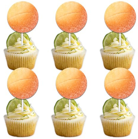 18pcs Glitter Table Tennis Dessert Cupcake Topper Pick for Table Tennis Sport Game Theme Decor Supplies Men Women Happy Birthday Party Decorations