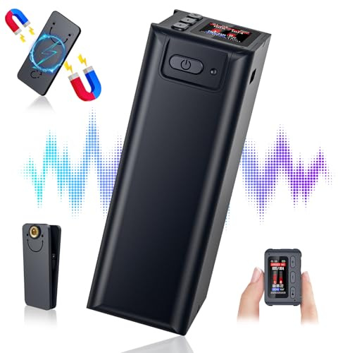 63GB Magnetisches Diktiergerät, Ponovo Digitale Aufnahmegerät Sprachaktiviertes Voice Recorder mit Clip und Passwort für Meetings Interviews Klassen