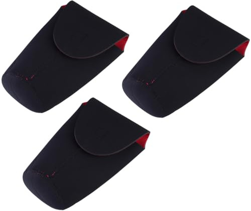 WATIIFUFU Kameraobjektivtaschen aus Neopren Stoßfest und Wasserabweisend 3 Stück Schwarz Schutz gegen Stöße und Wetter für DSLR Objektive