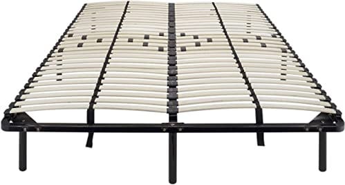 CADENTRO Sommier Lattes 140x190 cm 9 Pieds Inclus