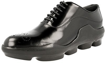 Prada Damen Schwarz Budapester Leder Schnürschuhe 1E047G 055 F0002 37 EU