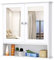 COSTWAY Armoire Murale Salle de Bain 2 Portes à Miroir, Placard de Rangement 3 Niveaux, Meuble Suspendu de Rangement Étagères à Hauteur Réglable, 56,5x13,5x58,5 cm (Blanc)
