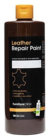Furniture Clinic Leather Repair Paint & Dye | Self Seal Colourant for Quick and Easy Leather Repair | Suitable for Sofas, Car Seats, Shoes, Handbags - Chocolate (BR06) 250ml