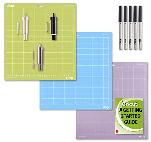 Cricut Maker and Explore Air 2 Zubehör-Set mit verschiedenen selbstklebenden Griffmatten, Stifte-Set und Klingen für den täglichen Gebrauch – unverzichtbare Schneidemaschinen, Schneidemaschinen,
