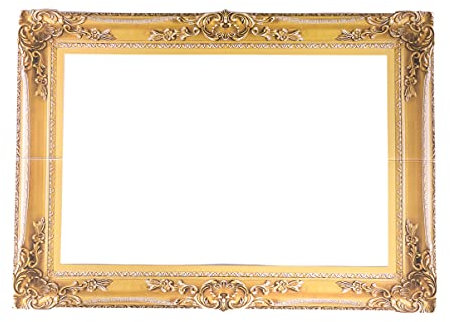 VALICLUD DIY Bild Rahmen Ausschnitte Antiken Papier Photo Booth Requisiten Vintage Rahmen für Hochzeit Geburtstag Party Foto Rahmen Dekoration (Gold)