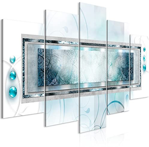 B&D XXL Acrylglasbild Abstrakt 100x50 cm 5 Teilig Wandbild auf Acryl Glasbilder Kunstdruck Moderne Acrylglas Platte Wanddekoration Geschenke Heimdekoration Glasbild 3D Effekt Diamant Perlen