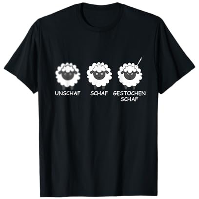 Wortwitz Schaf unschaf gestochen Schaf Fotograf - Lustiger Spruch für Fotografen Fotografie T-Shirt - Unisex Erwachsene - Schwarz - S