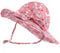 LACOFIA Baby Mädchen Sonnenhut UPF 50+ UV Schutz Kleinkind Sommer Baumwolle Mütze Strandhut Visierkappe mit Verstellbarem Kinnriemen Rotes Tier 2-5 Jahre