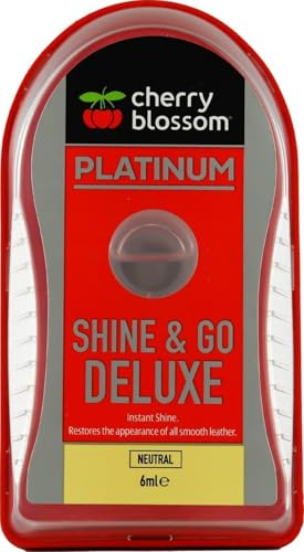 Cherry Blossom Shine & Go Deluxe | Neutral | 6ml | Instantly Buff Smooth Leather Shoes To A Glossy Finish, Easy-To-Use Sponge-On Polish