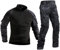 Uugood Combat Shirt Pant Tactical Anzüge Armee Militär T-Shirt Paintball Ausrüstung Taktische Kleidung Bundeswehr Langarm Multicam Uniform für Airsoft Paintball Jagd, HMW, L