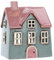 Shudehill Giftware Ceramic Village Pottery Teelichthalter, helles Farbsortiment, schönes Einweihungsgeschenk, Heimdekoration, Kerzenhalter (Grau/Rosa)