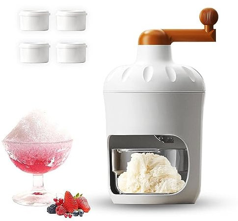 Picador De Hielo Manual, 4 Moldes De Cubitos De Hielo, Rallador De Hielo Hoja Engrosada,Ahorrar Esfuerzo, Rompehielos, para Hacer Bebidas