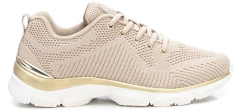 XTI - Zapatilla Mujer Beige - Calzado Cómodo y Versátil - Moda Casual - Modelo 14245203 (Talla 38)
