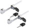 ZiYuya 2pcs Verrou à cliquet pour vitarium de reptile, Reptile Vivarium Terrarium Vitrine Coulissante Porte en Verre Serrure Pour vitrine porte coulissante en verre - Avec clé identique