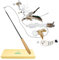 Pawfect Family® Interaktives Federspielzeug Set für Katzen (SchneefallSeide, 40-102 cm)